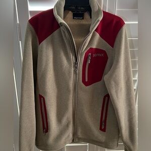 Marmot Ladies Tan and Maroon Jacket